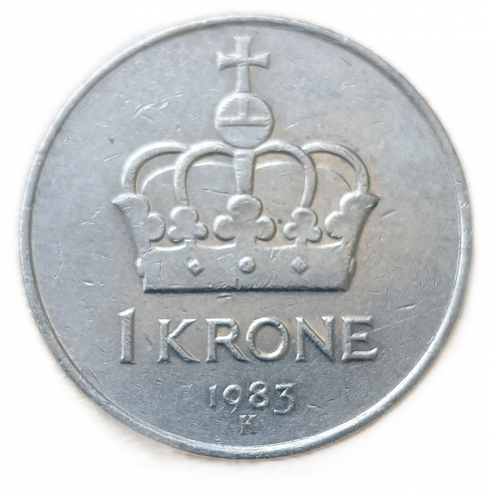 Норвегия 1 крона 1983 год Олаф 5 