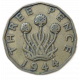Великобритания 3 Пенса 1944 год Армерия приморская Георг 6