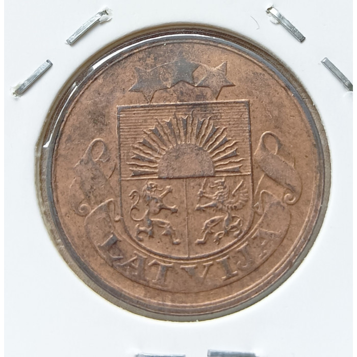 Латвия 2 Сантима 1922 год Герб