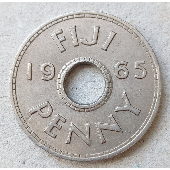 Фиджи 1 Пенни1965 год Елизавета 2