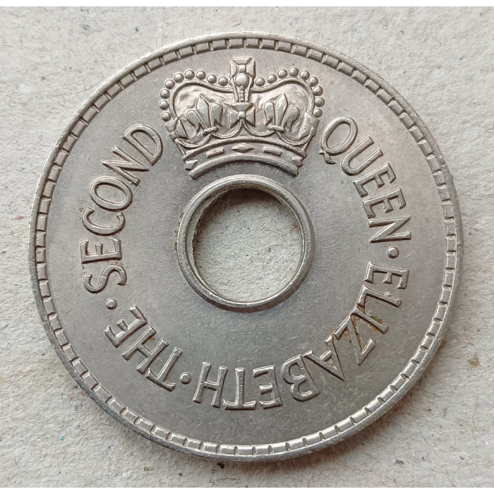 Фиджи 1 Пенни 1954 год, Елизавета 2