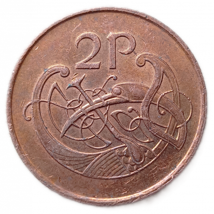 Ирландия 2 Пенса 1995 год Птица