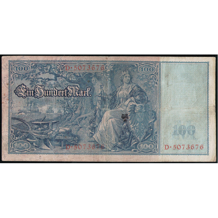 Германия 100 Марок 1910 год Красная печать