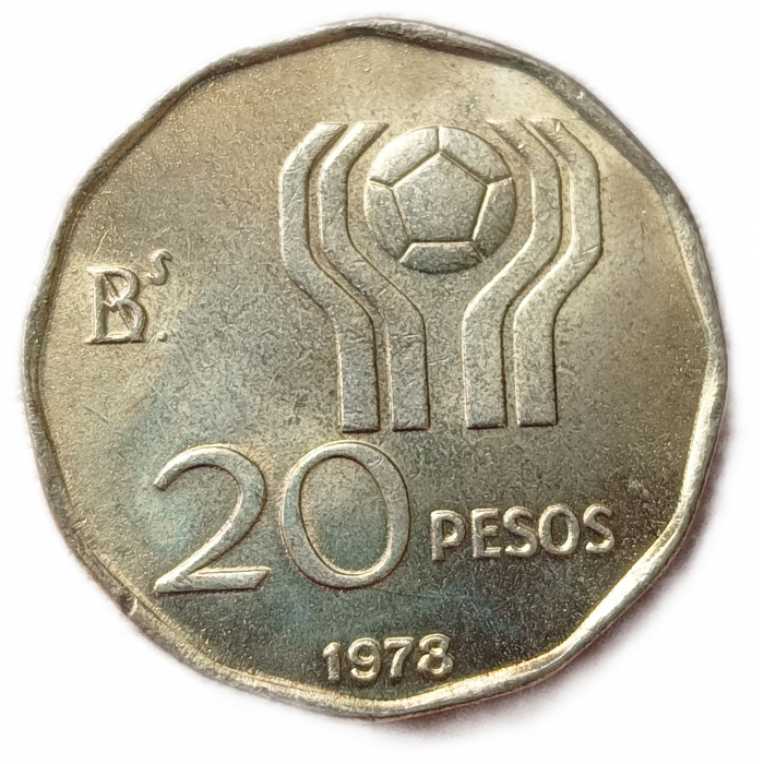 Аргентина 20 Песо 1978 год Чемпионат мира по футболу 1978 года в Аргентине