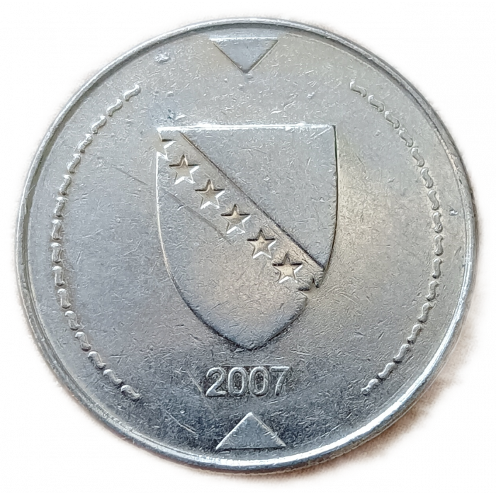 Босния и Герцеговина 1 Конвертируемая Марка 2007 год Герб