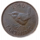 Великобритания 1 Фартинг 1946 год Птица Крапивник Король Георг 6