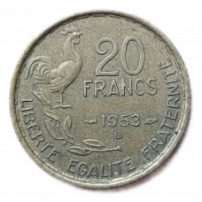 Франция 20 Франков 1953 год, Петух 
