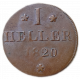 Германия Франкфурт на Майне 1 Геллер 1820 год