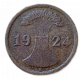 Германия 2 Рейхспфеннига 1924 год, А , Веймарская республика