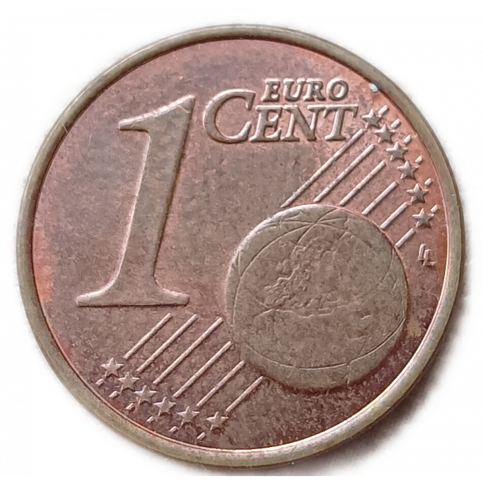 Финляндия 1 Евроцент 2005 год Финский геральдический лев
