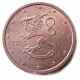 Финляндия 2 Евроцента 2005 год Финский геральдический лев