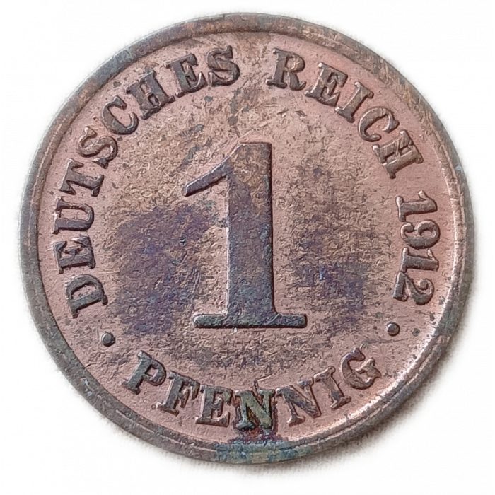 Германия 1 Пфенниг 1912 год D