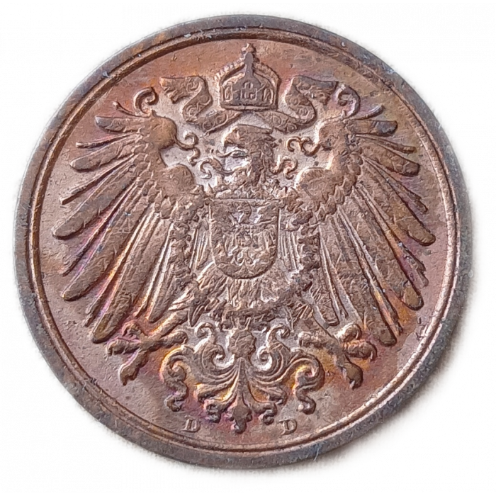 Германия 1 Пфенниг 1912 год D