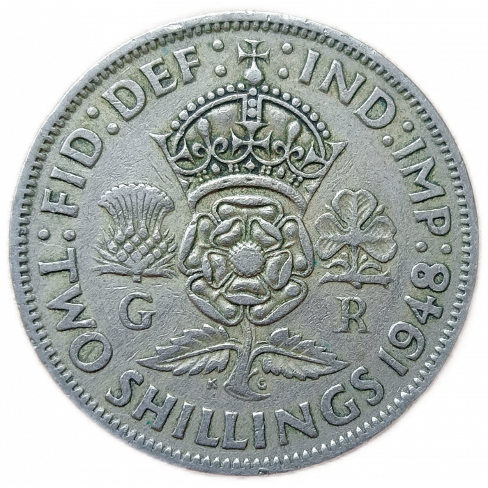 Великобритания 2 Шиллинга 1948 год Король Георг 6