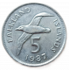 Фолклендские острова 5 пенсов 1987 год Чернобровый альбатрос