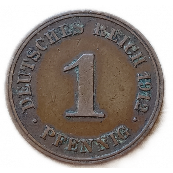 Германия 1 Пфенниг 1912 год J