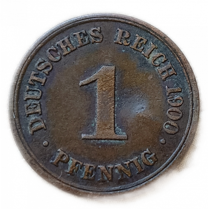 Германия 1 Пфенниг 1900 год F