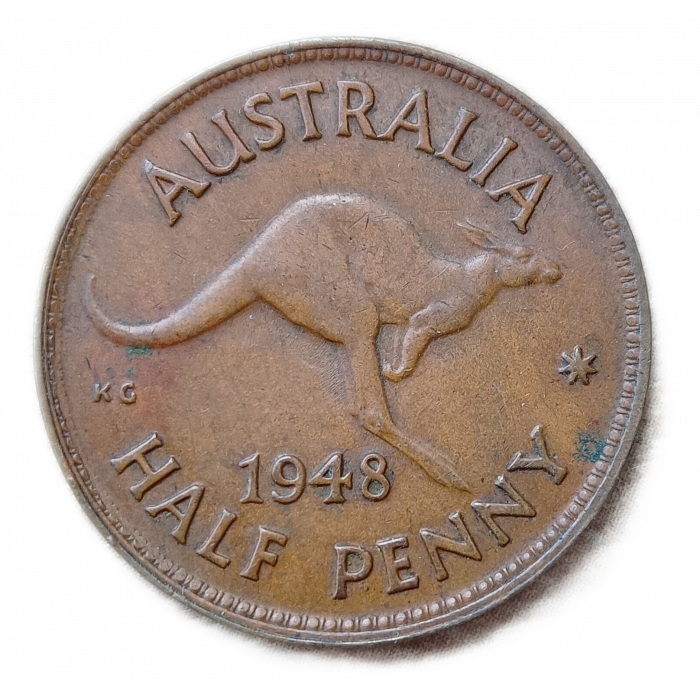 Австралия 1/2 Пенни 1948 год Кенгуру Король Георг 6