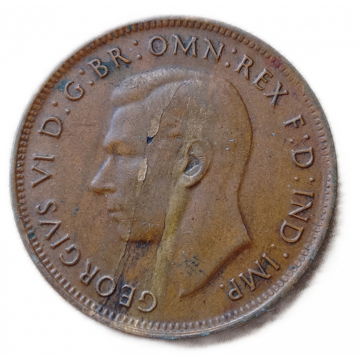 Австралия 1/2 Пенни 1948 год Кенгуру Король Георг 6