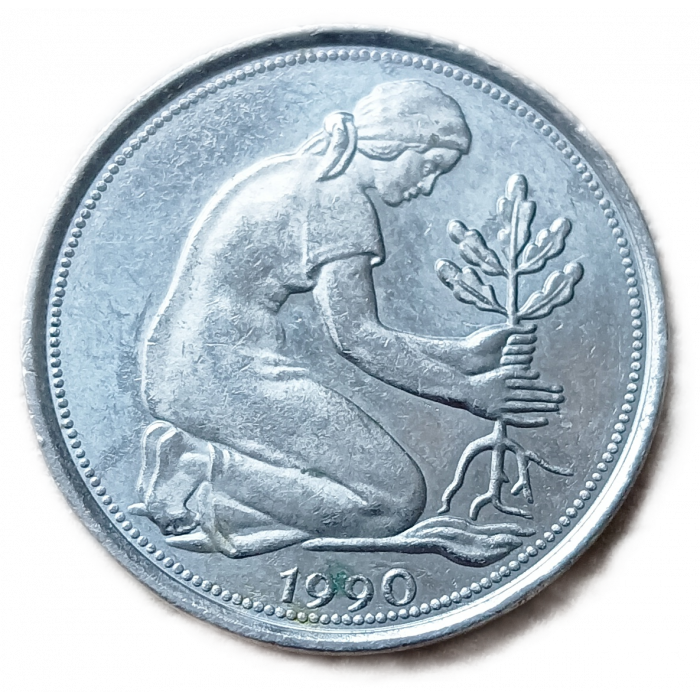 ФРГ 50 Пфеннигов 1990 год J