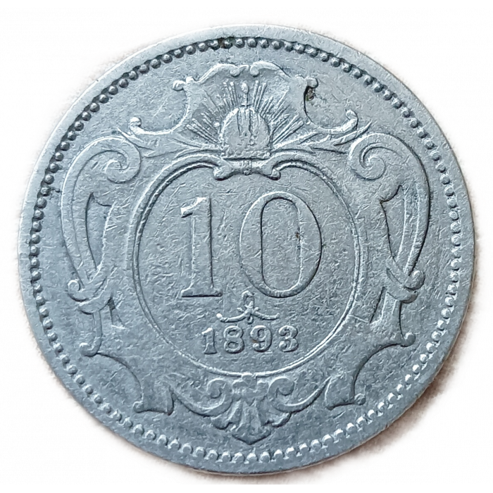 Австрия 10 Геллеров 1893 год