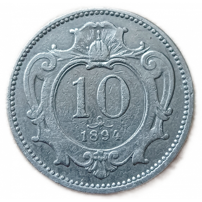Австрия 10 Геллеров 1894 год, Герб