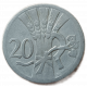 Чехословакия 20 Геллеров 1928 год Серп Колосья Оливковая ветвь