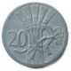 Чехословакия 20 Геллеров 1924 год , Серп, Колосья, Оливковая ветвь