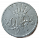 Чехословакия 20 Геллеров 1921 год Серп Колосья Оливковая ветвь
