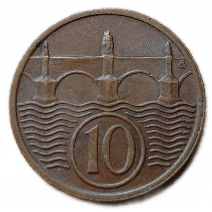 Чехословакия 10 Геллеров 1930 год Мост