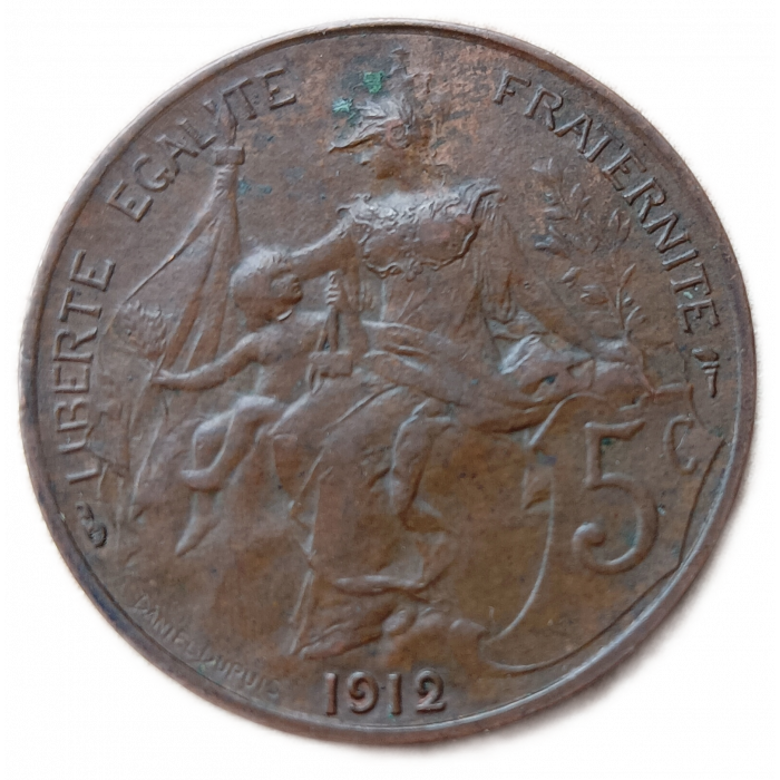 Франция 5 Сентим 1912 год