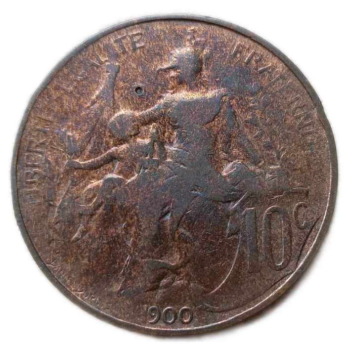 Франция 10 Сентим 1900 год