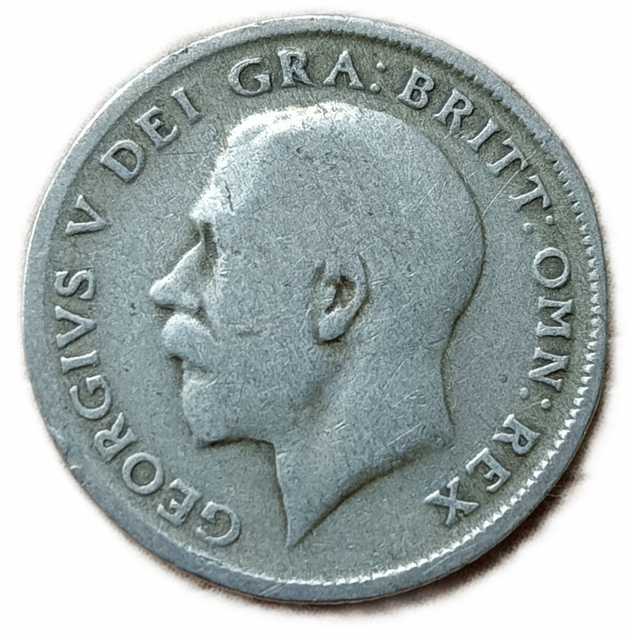 Великобритания 6 Пенсов 1922 год Король Георг 5 Серебро