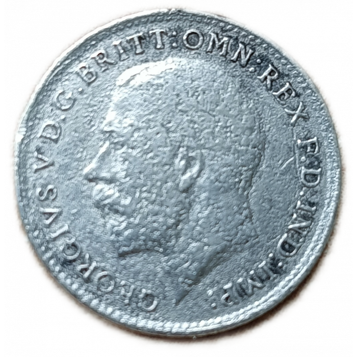 Великобритания 3 Пенса 1919 год Король Георг 5 Серебро