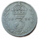 Великобритания 3 Пенса 1920 год Король Георг 5 Серебро