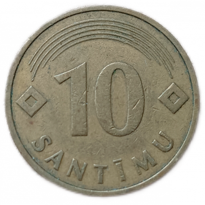 Латвия 10 Сантим 1992 год Герб