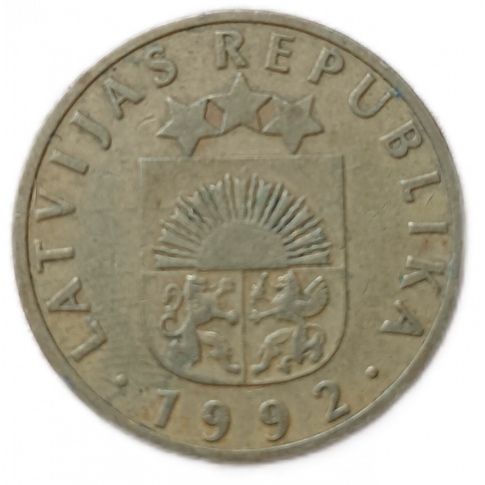 Латвия 10 Сантим 1992 год Герб