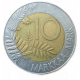 Финляндия 10 Марок 1993 год Глухарь Биметалл