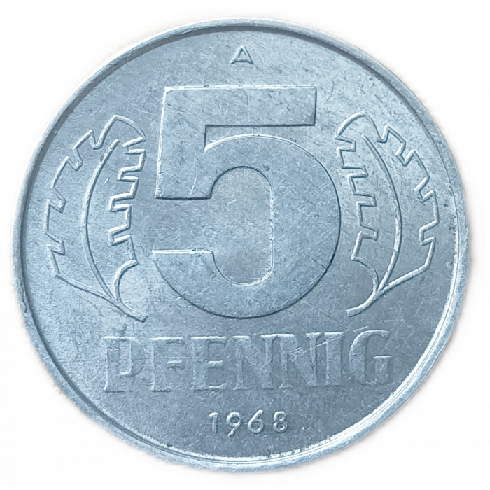 ГДР 5 Пфеннигов 1968 год А