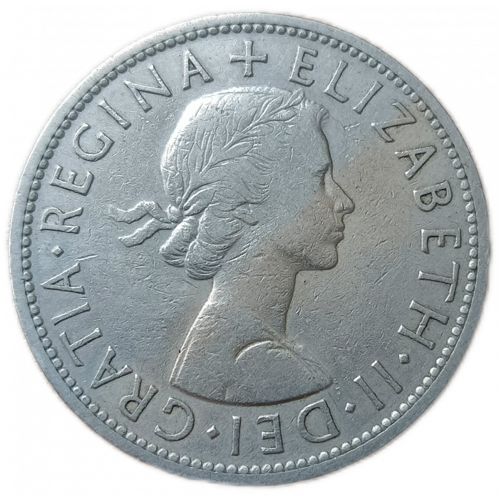 Великобритания 1/2 Кроны 1956 год Елизавета 2