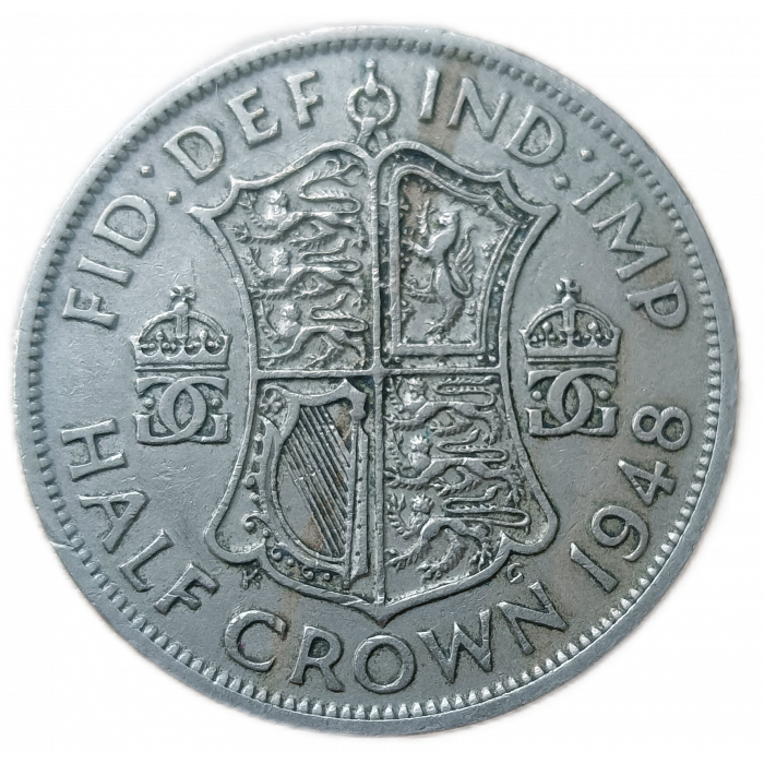Великобритания 1/2 Кроны 1948 год Георг 6