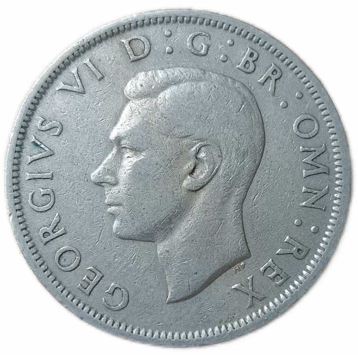 Великобритания 1/2 Кроны 1948 год Георг 6