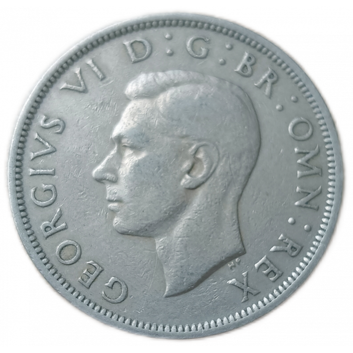 Великобритания 1/2 Кроны 1947 год Георг 6