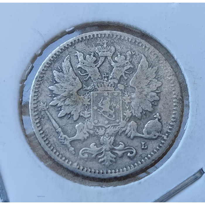 Россия Финляндия 25 Пенни 1890 год 