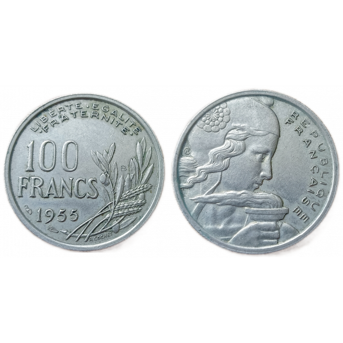 Франция 100 Франков 1955 год Свобода с факелом
