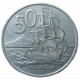 Новая Зеландия 50 Центов 1967 год Английский военный корабль Индевор
