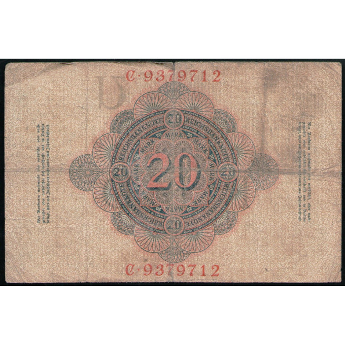 Германия 20 Марок 1910 год