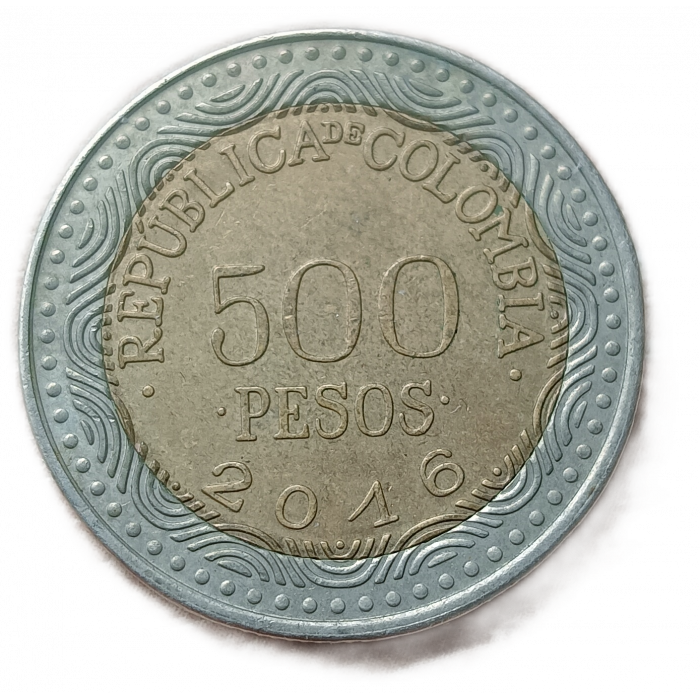 Колумбия 500 Песо 2016 год Лягушка Биметалл