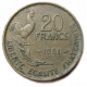 Франция 20 Франков 1951 год Петух 
