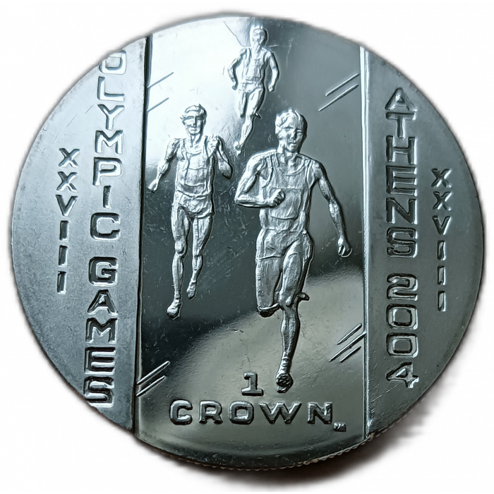 Остров Мэн 1 Крона 2003 год, 28 Летние Олимпийские игры 2004 года в Афинах, Греция , Бегуны